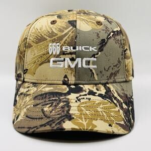 Vintage 90s Buick GMC Hat Cap Strapback KC Caps Camo